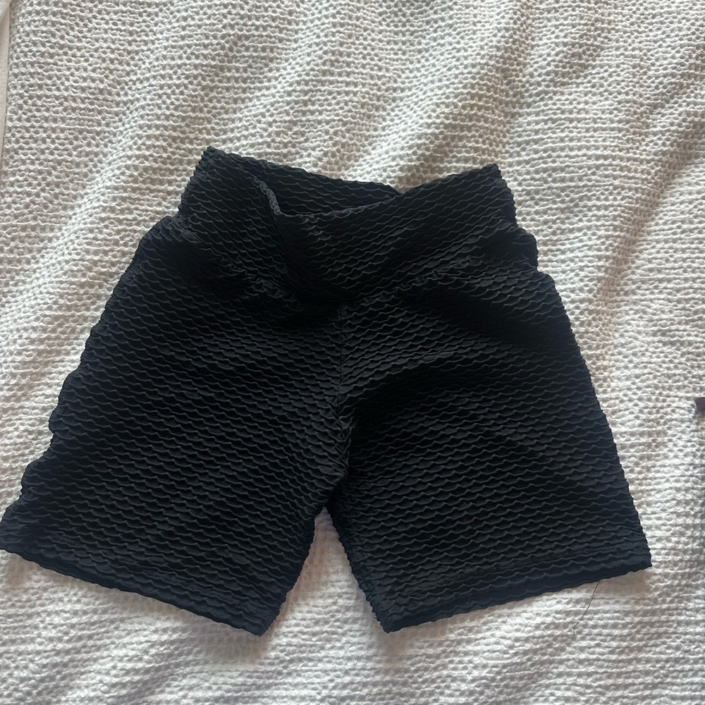 Booty by Brabants Black Textured Bike Shorts